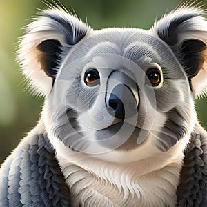 Beautiful koala bear looking at the viewer - ai generated image