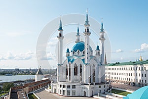 Beautiful Kol Sharif mosque during sunny day in the heart of Kazan city