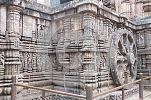 Beautiful Konark temple with wheel photography