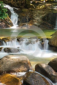 Beautiful Krathing waterfall in National Park, Thailand.