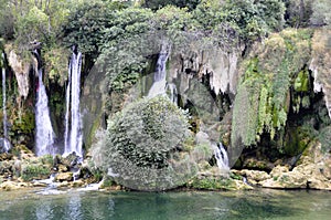 Beautiful Kravica waterfall in Bosnia and Herzegovina - popular