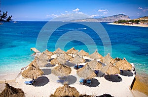Beautiful Ksamil beach in Albania. photo