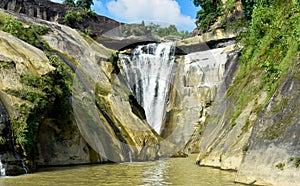 Beautiful Kumelighat water fall in Chhattisgarh, India during summer.