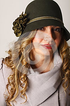 Beautiful Lady Wearing Hat