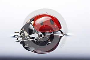 Beautiful ladybug. Generative AI