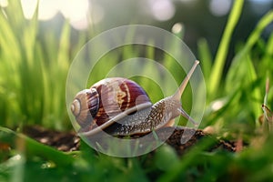 Beautiful ladybug and a snail shell in the 1690446758799 8