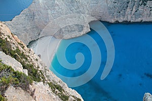 Beautiful lagoon on the island of Zakynthos