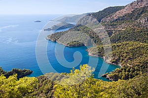 Beautiful lagoon on Lycian way in Olu Deniz, Turkey