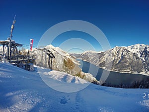 Beautiful lake Achensee in winter, Austria Alps in Tyrol, Austria