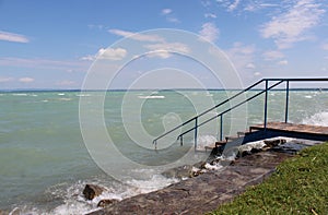 Beautiful Lake Balaton with clear sky