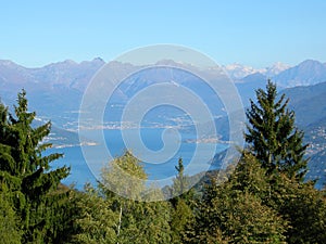 Beautiful Lake Como Italy panorama photo