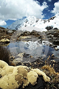 Beautiful lake in Cordilleras mountain photo