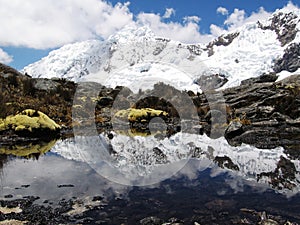 Beautiful lake in Cordilleras mountain photo