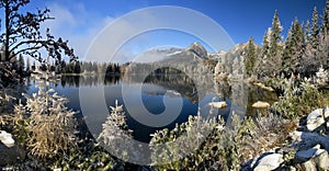 Beautiful lake in the High Tatras - Strbske pleso