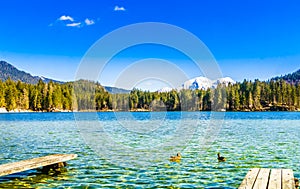 Beautiful lake Hintersee in the Bavarian Alp of Bavaria