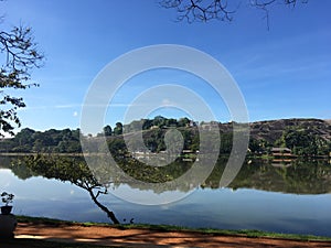 beautiful lake kurunegala in srilanka