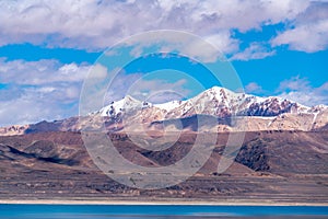 Beautiful lake landscape in Ngari, Tibet, China summer