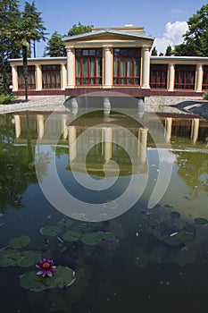 Beautiful lake landscaping, Sochi, Russia