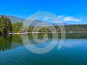 Beautiful Lake McDonald in Glacier National Park by West Glacier in Montana