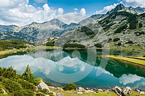 Beautiful lake and mountain view in Bulgaria photo