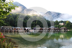 Beautiful lake, mountains and nature in the morning