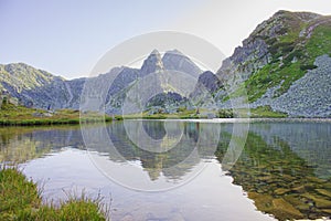 Beautiful lake in Retezat National Park