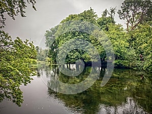 beautiful lake shore, forest and nature walks Cong, county Mayo