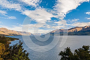 Beautiful lake and sky in Wanaka