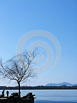 Beautiful lake at Summer palace, Beijing, China