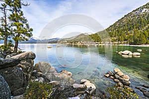 beautiful Lake tahoe on sunny day