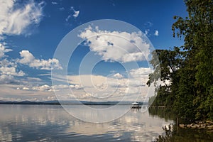 Beautiful Lake Uvildy in the summer in the Urals photo