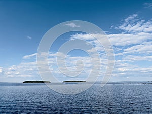 Beautiful Lake view landscape in north of Sweden