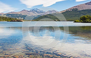 Beautiful lake on the way to the Fitz Roy Mountain, Patagonia Argentina.