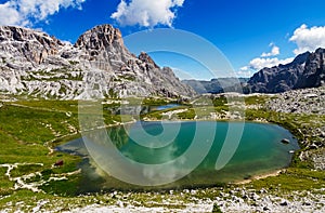 Beautiful lakes in Dolomiites