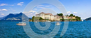 Beautiful lakes of Italy - scenic Lago Maggiore, Borromean island
