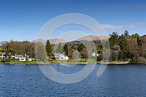 Beautiful lakeside village situated on the bank of Lake Windermere in the scenic Lake District National Park, England, UK