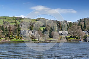 Beautiful lakeside village situated on the bank of Lake Windermere in the scenic Lake District National Park, England, UK