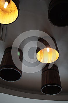 The beautiful lamp design in ceilling