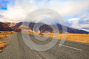 Beautiful land scape of asphalt highways perspective to sun set