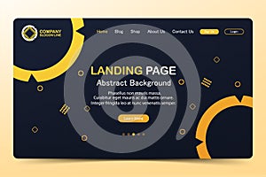 Beautiful landing page abstract background Website Vector Template Design