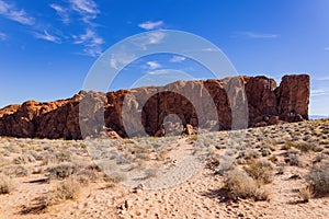 Beautiful landscape along the Firewave Trail of the Valley of Fire State Park