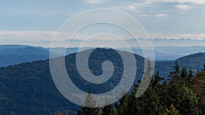 A beautiful landscape with Alpine peaks in the background