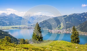 Beautiful landscape with Alps and in Zell am See, Austria