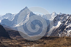 Beautiful landscape of Ama Dablam mountain peak, Everest region