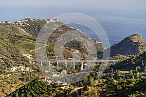 Beautiful landscape of Andalusian coast in La Herradura, Spain photo