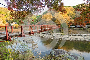 Beautiful landscape in autumn at Korankei, Japan