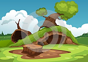 Beautiful landscape background vector