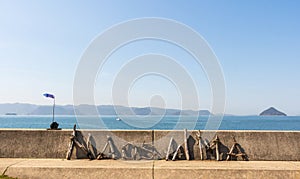 Beautiful landscape at a Beach on Naoshima Island