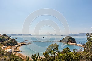 Beautiful landscape at a Beach on Naoshima Island