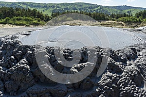 Beautiful landscape with Berca Muddy Volcanoes in Buzau, Romania